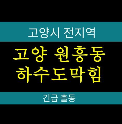 고양 원흥동 하수도막힘 152