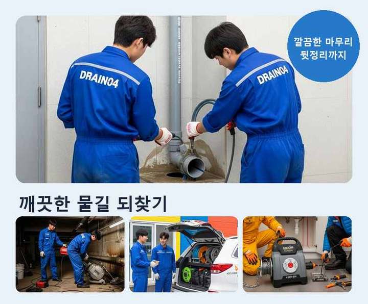 화정동 화장실막힘 작업 현장